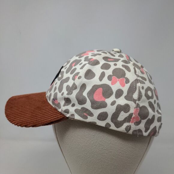 Disney Junior Girl's Minnie Mouse Strapback Hat Multicolor OS Leopard Print - Picture 4 of 9
